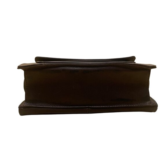 Fossil Women’s Brown Leather Flap Closure Adjustable Strap Crossbody Bag - Picture 8 of 14